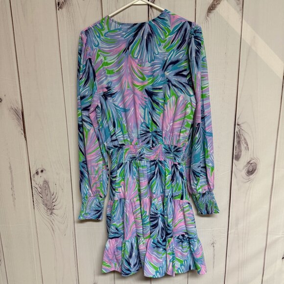 Lilly Pulitzer Heline Stretch Dress 10 Gecko Green Beach Bash NWT - Picture 5 of 12